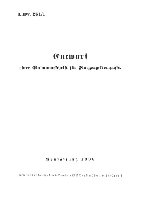 Patin Aircraft Compass Installation Instructions Manual , Flugzeug-Kompasse Einbauvorschrift (German Language ) Patin Aircraft Compass Installation Instructions Manual , Flugzeug-Kompasse Einbauvorschrift (German Language )