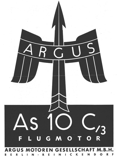 Argus As 10 C BR 3, Aircraft Engine, Brochure, As 10 C BR 3-Prospekt(German Language) Argus As 10 C BR 3, Aircraft Engine, Brochure, As 10 C BR 3-Prospekt(German Language)