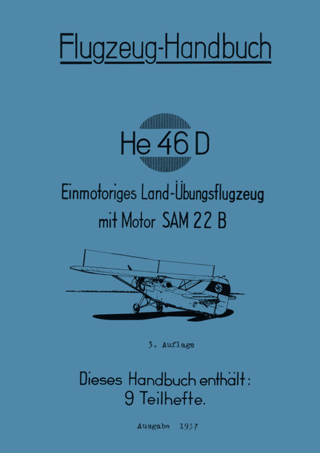 Heinkel He 46 D Aircraft Handbook Manual , Flugzeug handbuch (German Language) Heinkel He 46 D Aircraft Handbook Manual , Flugzeug handbuch (German Language)