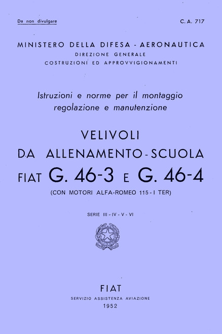 FIAT G.46   Istruzioni per il Montaggio e la Regolazione (serie 3a, 4a)