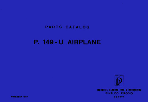 Piaggio  P.149 U Aircraft Illustrated Parts Catalog Manual (1965)