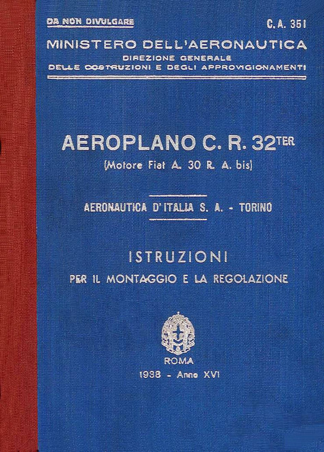 Fiat CR.32 Ter Istruzioni per il Montaggio e la Regolazione