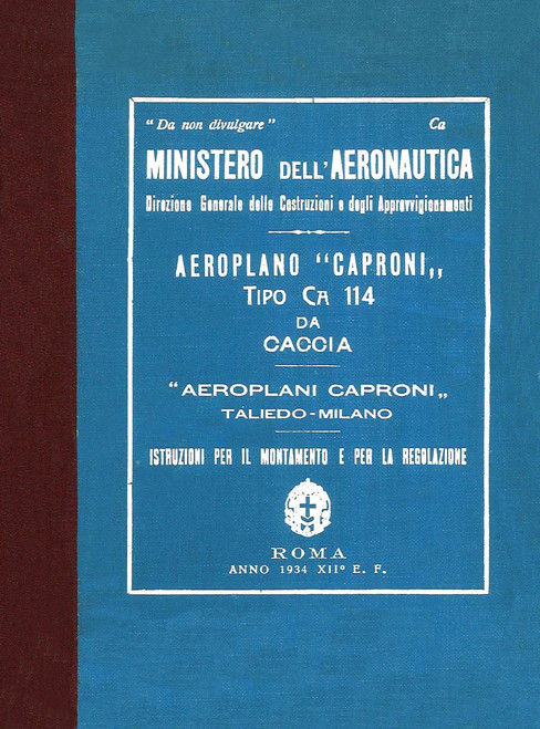 Caproni Ca.114  Istruzioni per il Montaggio e la Regolazione