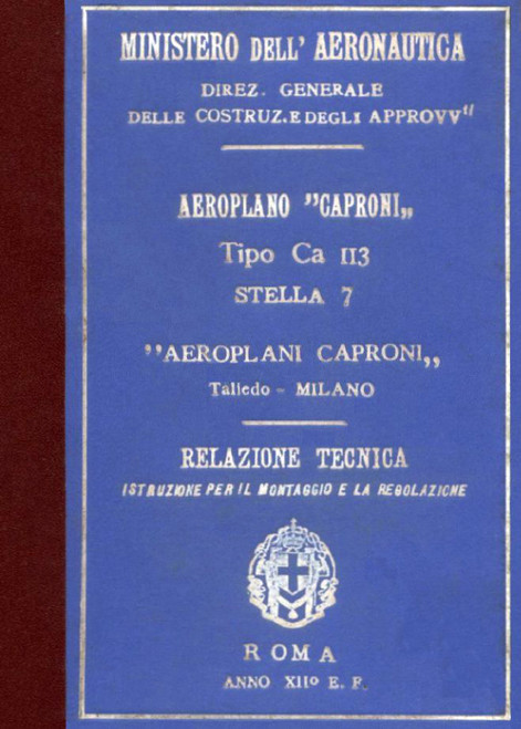Caproni Ca.113 Istruzioni per il Montaggio e la Regolazione Caproni Ca.113 Istruzioni per il Montaggio e la Regolazione