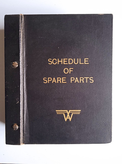 Westland Whirlwind S.55 Series 2 Helicopter Schedule of Spares Parts Manual