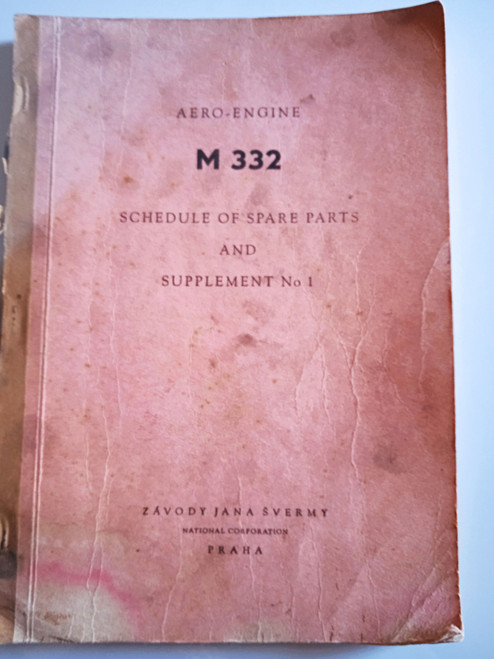 Aero-Engine M 332 Schedule of spare parts and supplement n1