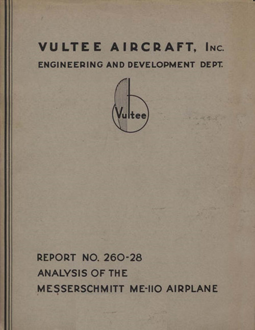 Messerschmitt Me-110 Aircraft Technical Analysis Manual Messerschmitt Me-110 Aircraft Technical Analysis Manual