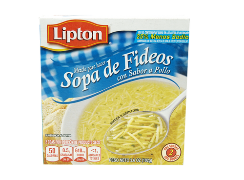 Lipton Sopas Menos Sodio 3.6 oz