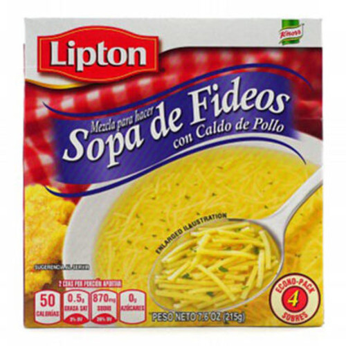 Lipton Sopas de Fideos con Sabor a Pollo 7.6 oz