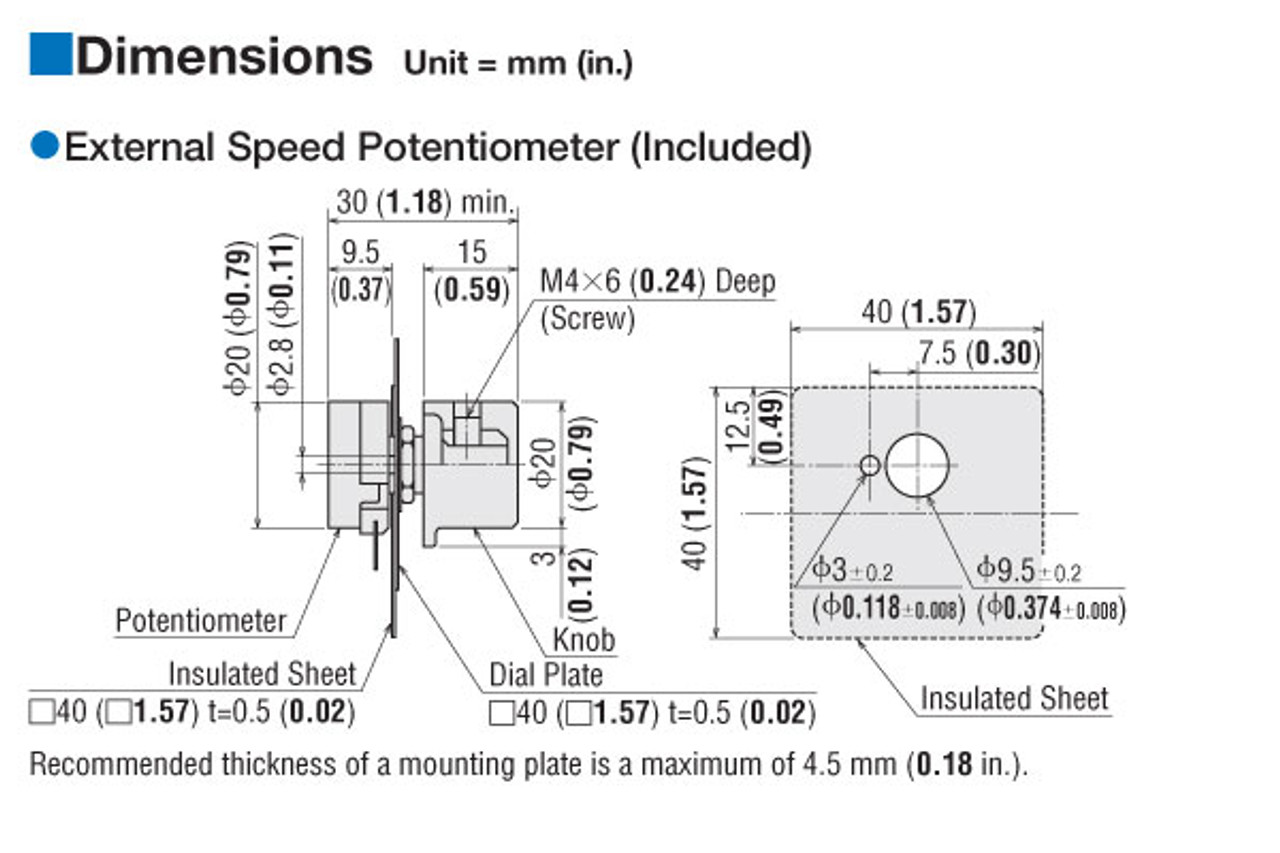 DSCI425EC-60AV - Dimensions