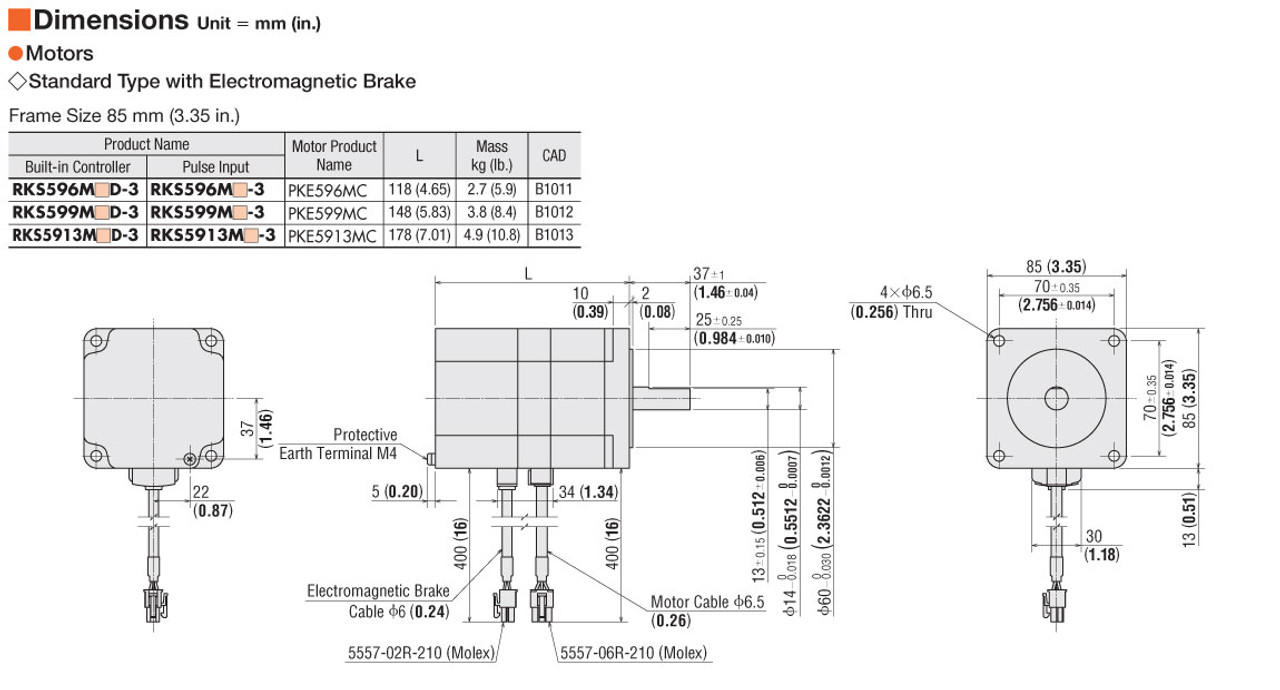 PKE5913MC - Dimensions