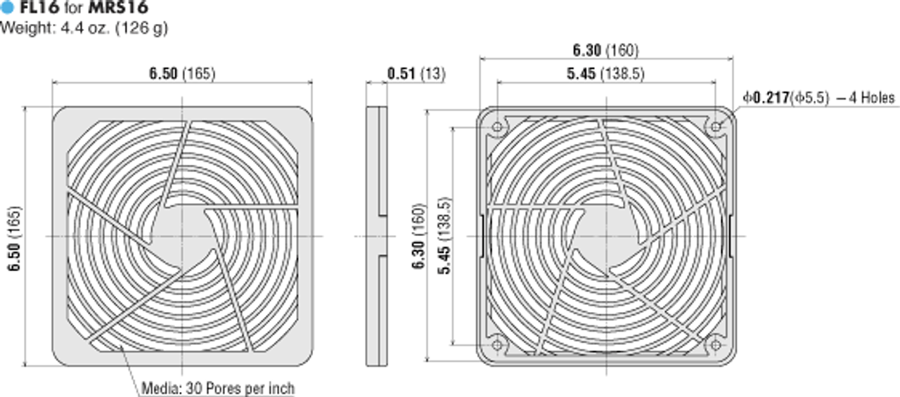 FL16 - Dimensions