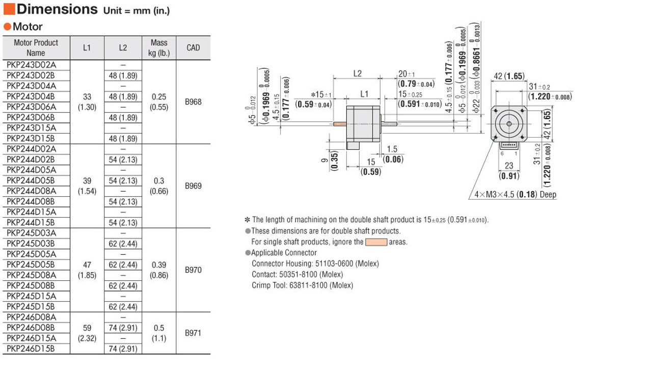 PKP246D08A-L - Dimensions