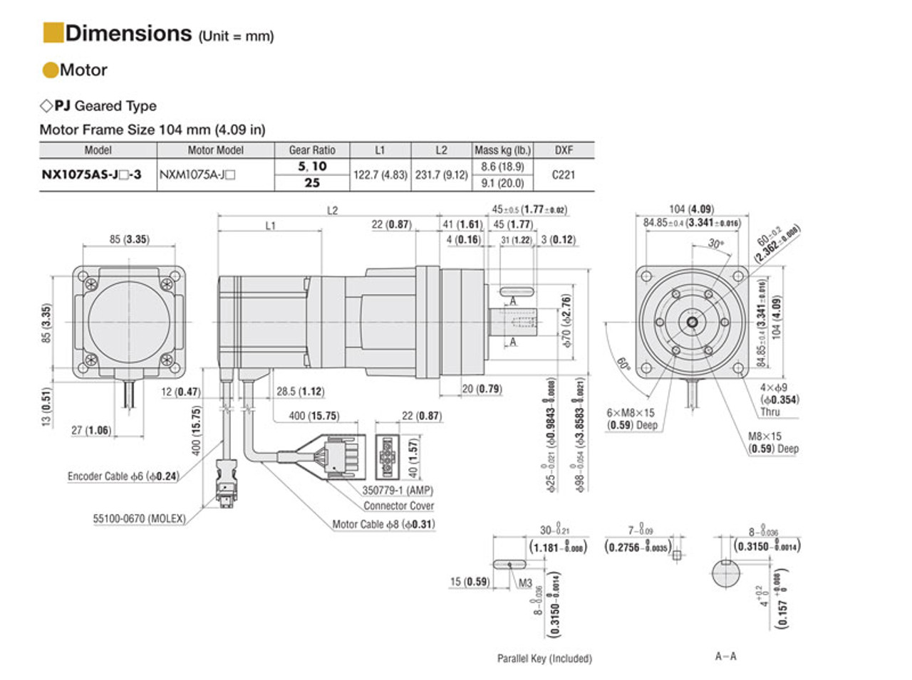 NX1075AS-J10-3 - Dimensions