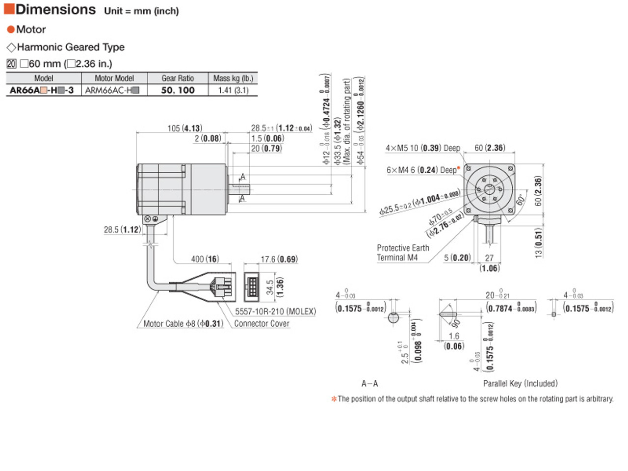 ARM66AC-H100 - Dimensions