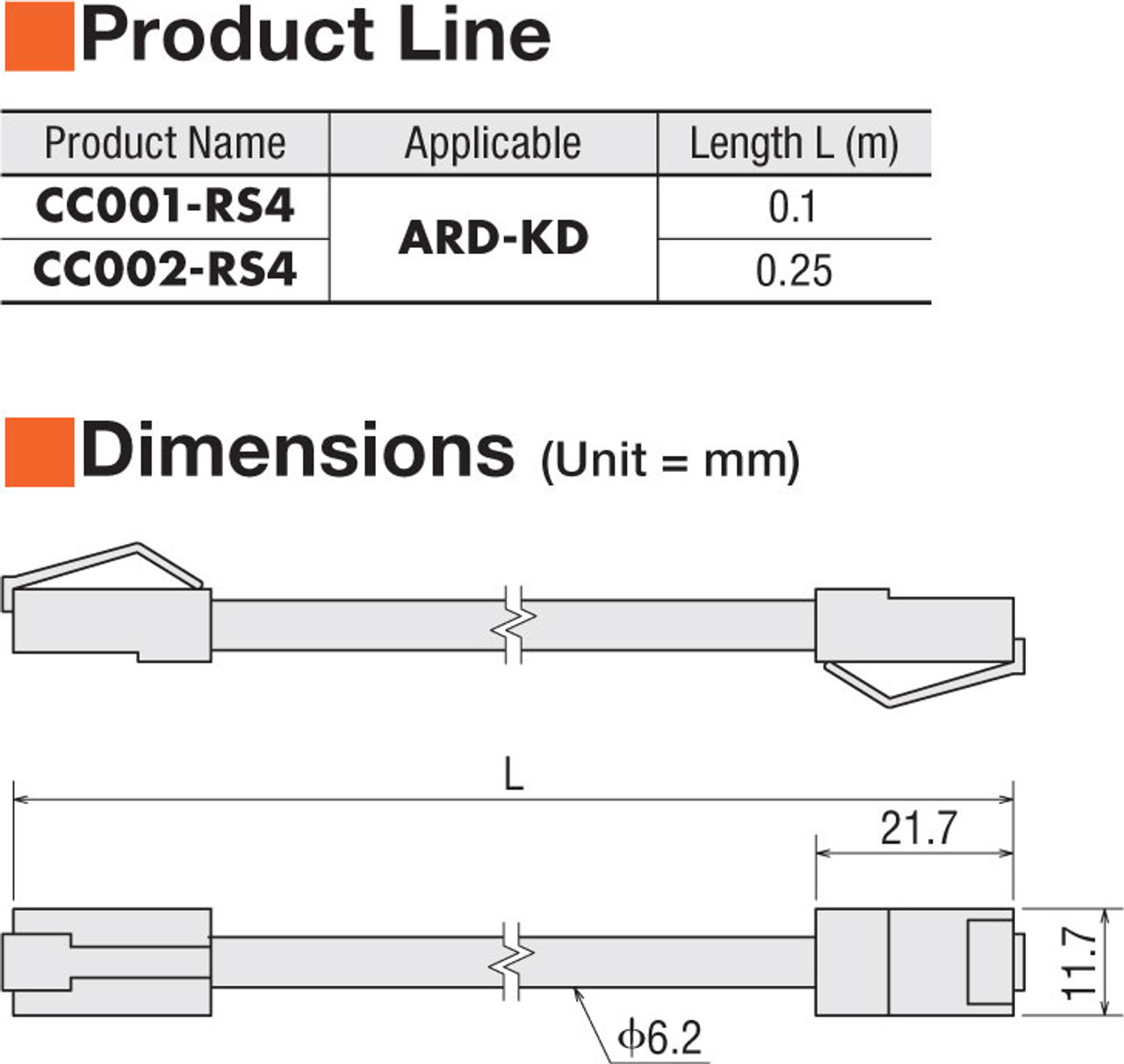 CC002-RS4 - Dimensions