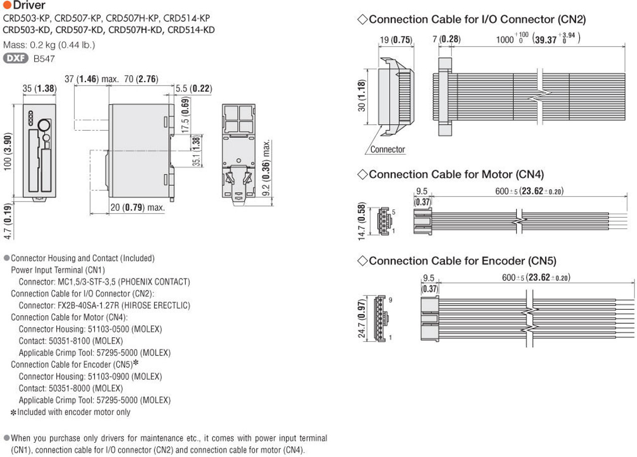 CRD503-KD - Dimensions