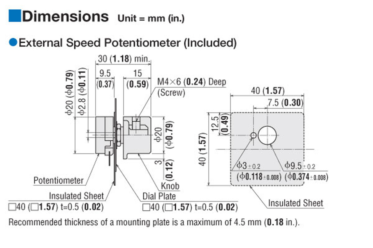 DSCI315EC-50AV - Dimensions