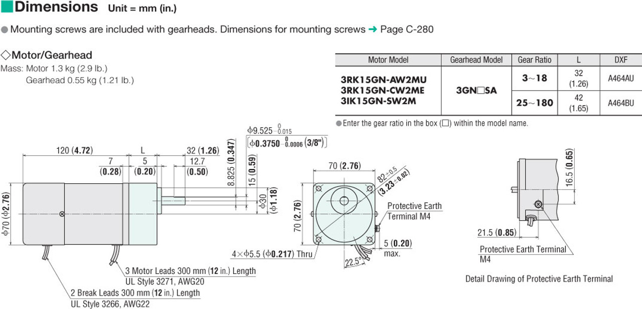 3RK15A-AW2MU - Dimensions