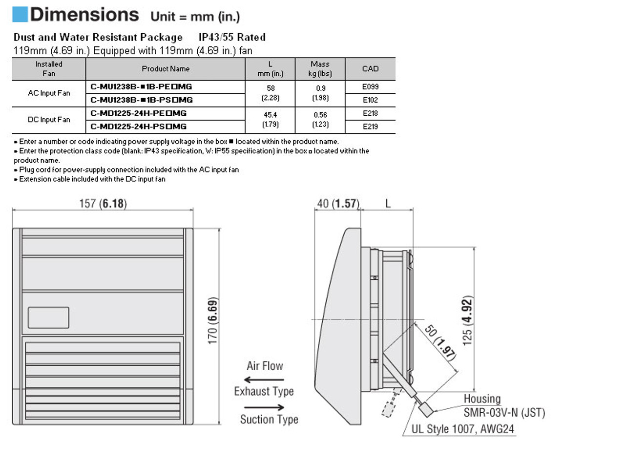 C-MD1225-24H-PEWMG - Dimensions