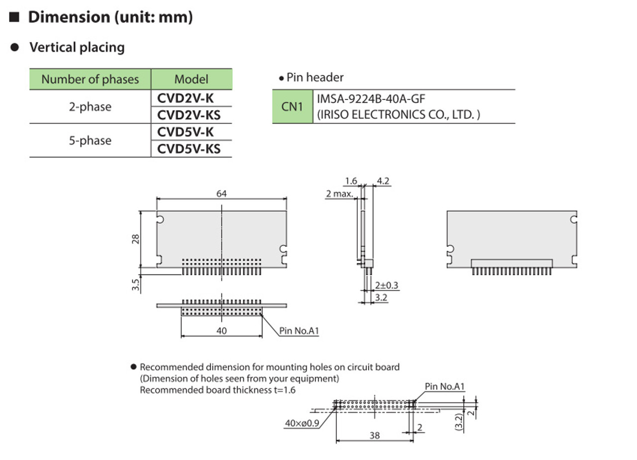 CVD2V-KS - Dimensions