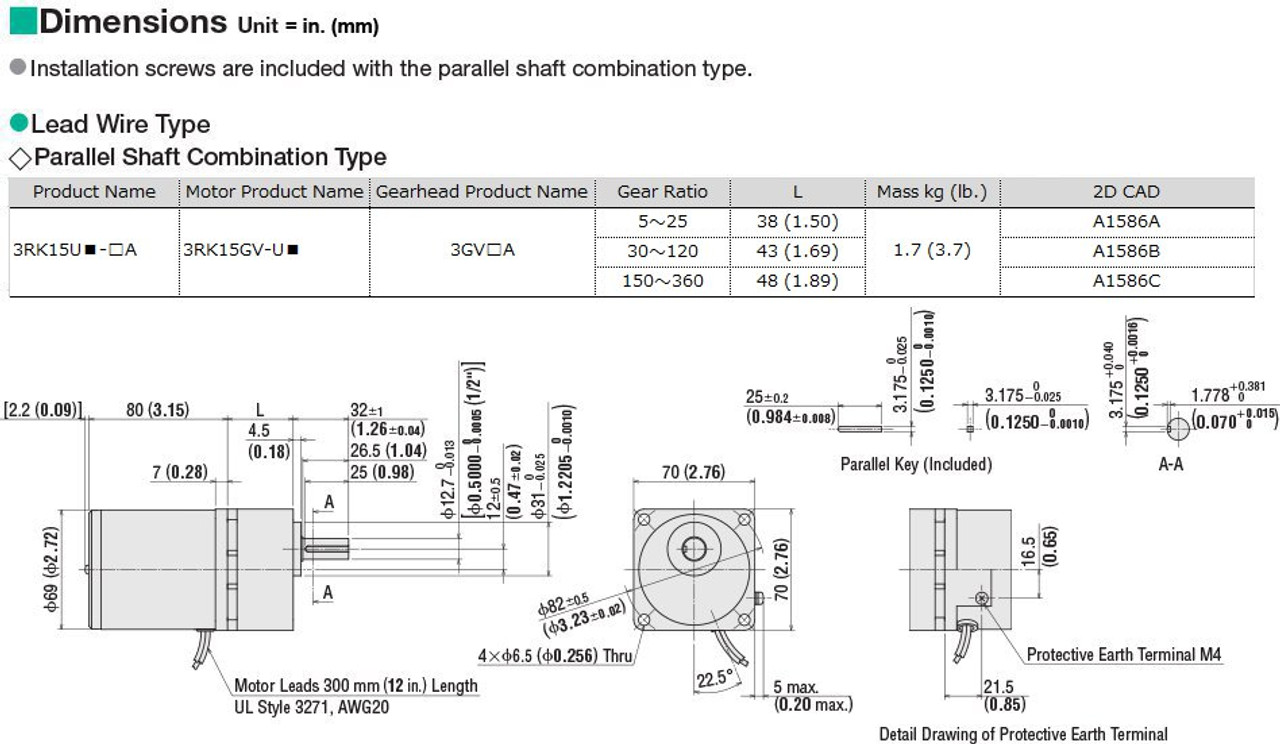 3RK15UA-18A - Dimensions