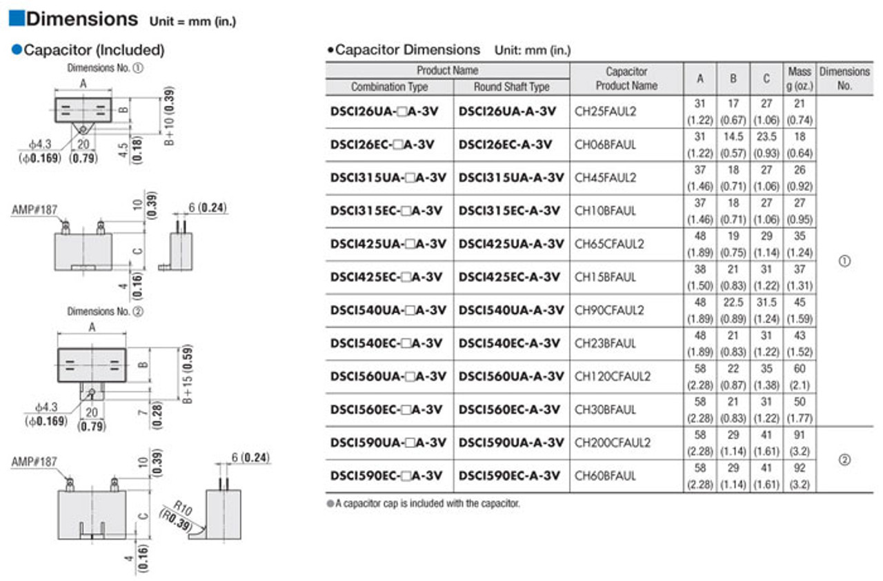 DSCI590EC-12.5AV - Dimensions