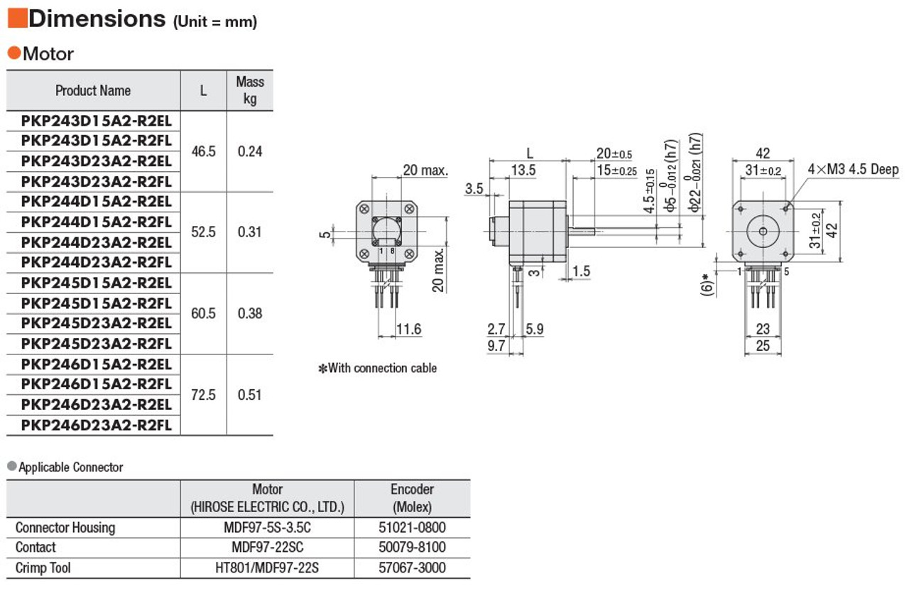 PKP244D15A2-R2E - Dimensions