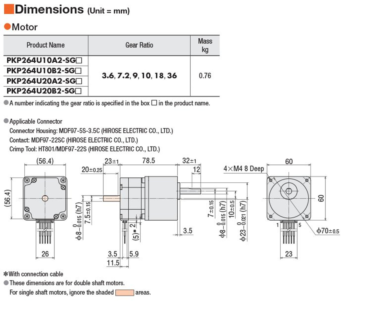 PKP264U10A2-SG36 - Dimensions