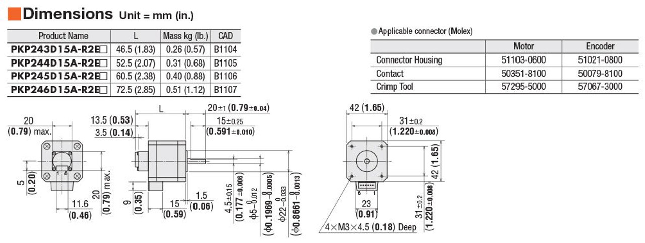 PKP246D15A-R2EL - Dimensions