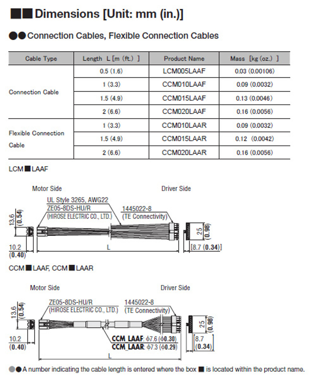 BLM250DHK-A / BLH2D50DH-KD - Dimensions