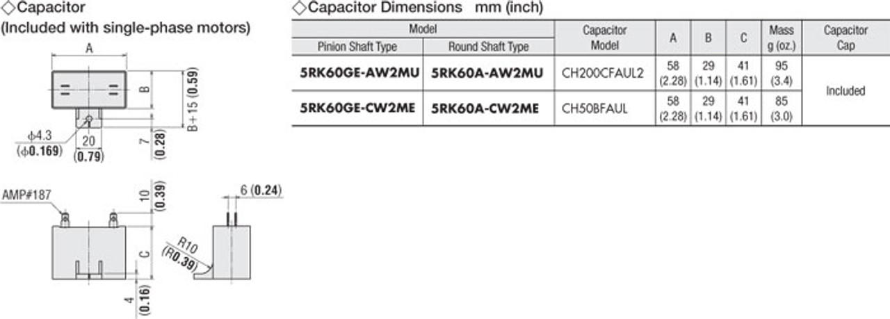 5RK60GE-AW2MU / 5GE180SA - Capacitor