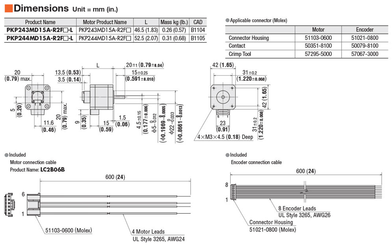 PKP243MD15A-R2F-L / KR20-FLNG-R / XGT2-15C-4-5 - Dimensions