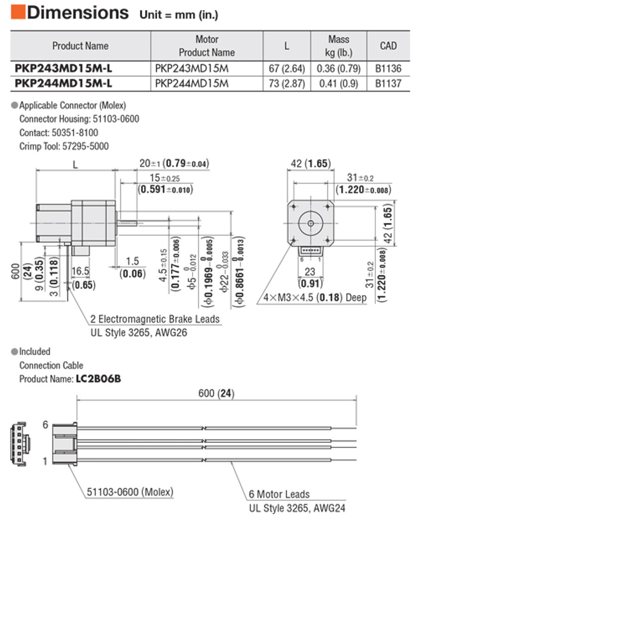 PKP243MD15M-L / KR20-FLNG-R / XGT2-15C-4-5 - Dimensions