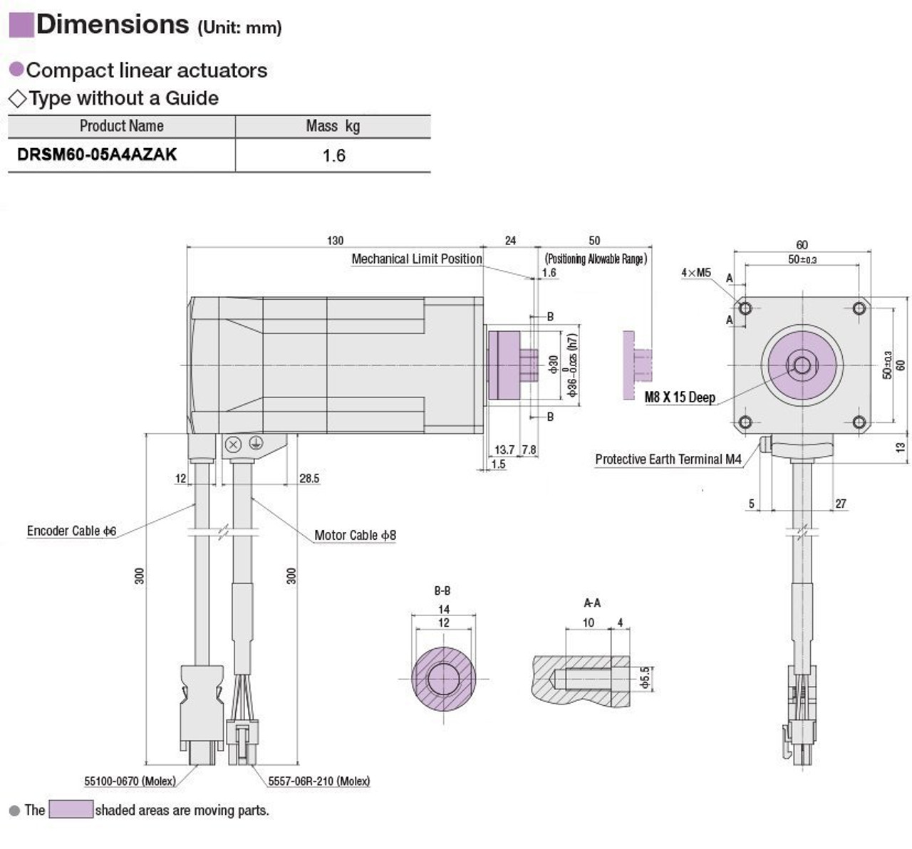 DRSM60-05A4AZAK - Dimensions