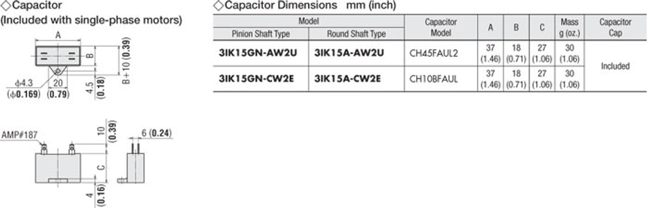 3IK15GN-AW2U / 3GN3KA - Capacitor