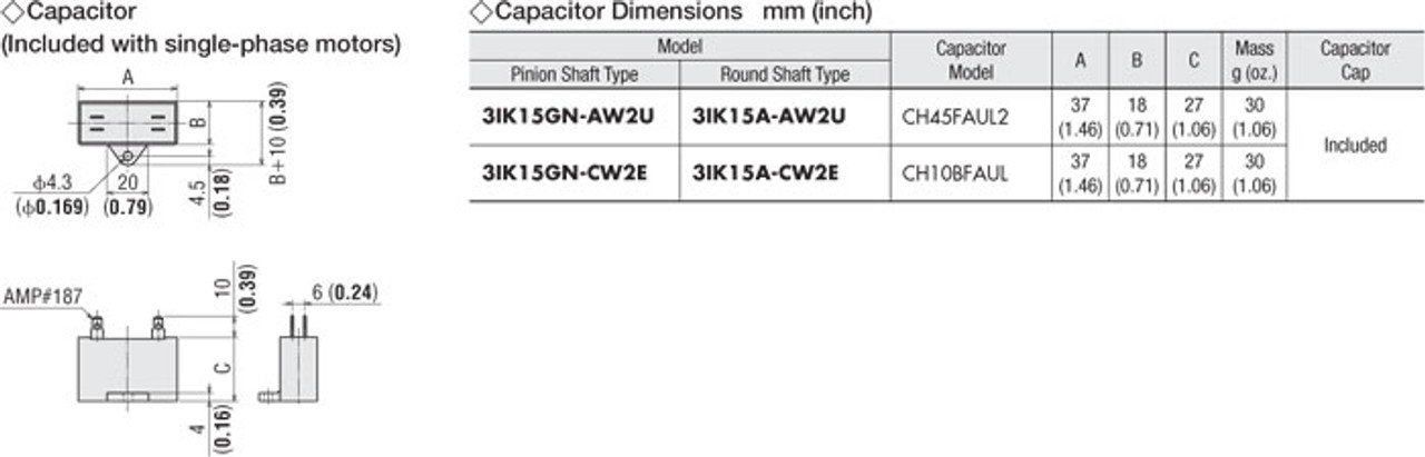 3IK15GN-AW2U / 3GN6KA - Capacitor