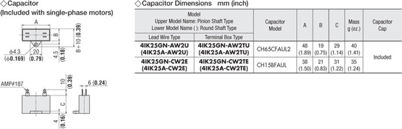 4IK25GN-AW2U / 4GN150KA - Capacitor