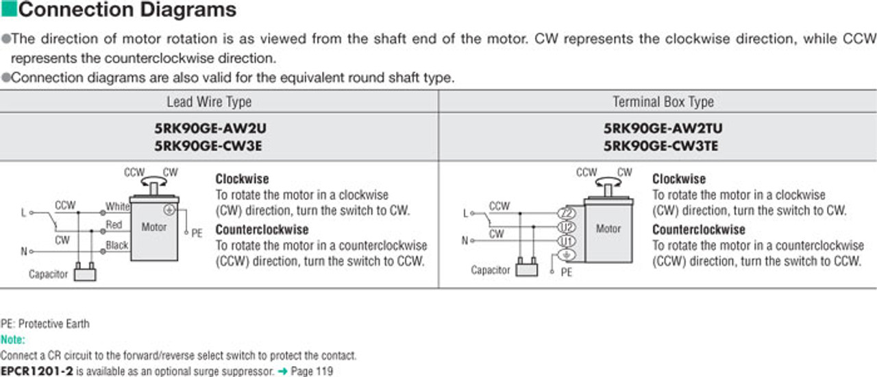 5RK90GE-AW2TU / 5GE15SA - Connection