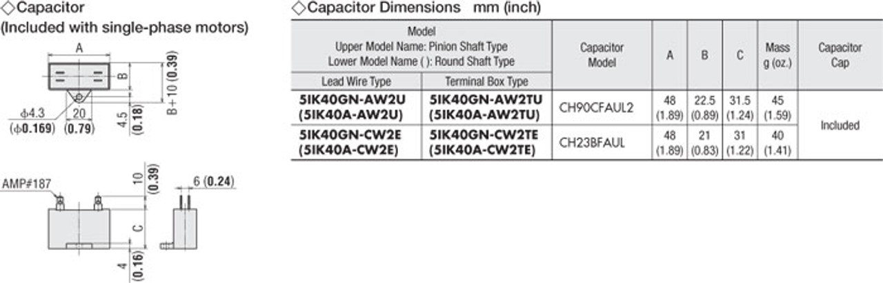 5IK40GN-AW2U / 5GN3.6KA - Capacitor