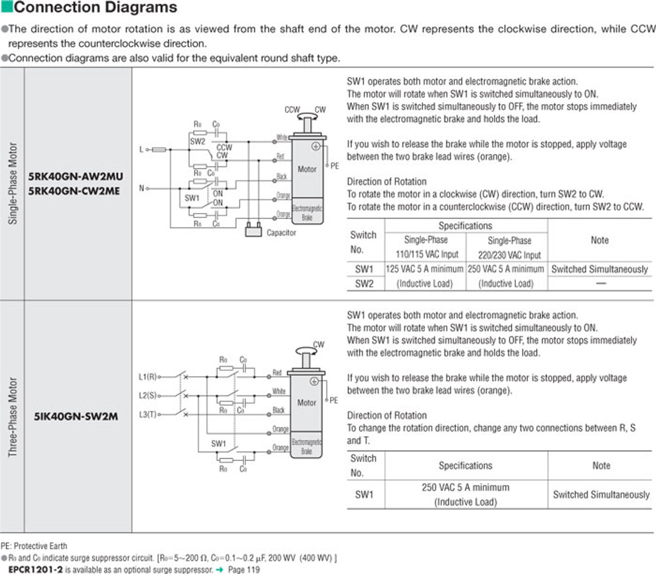 5IK40GN-SW2M / 5GN6KA - Connection