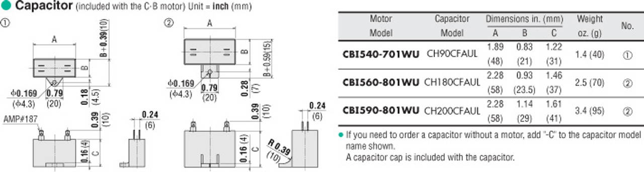 CBI540-701WU / 5GC90KA - Capacitor