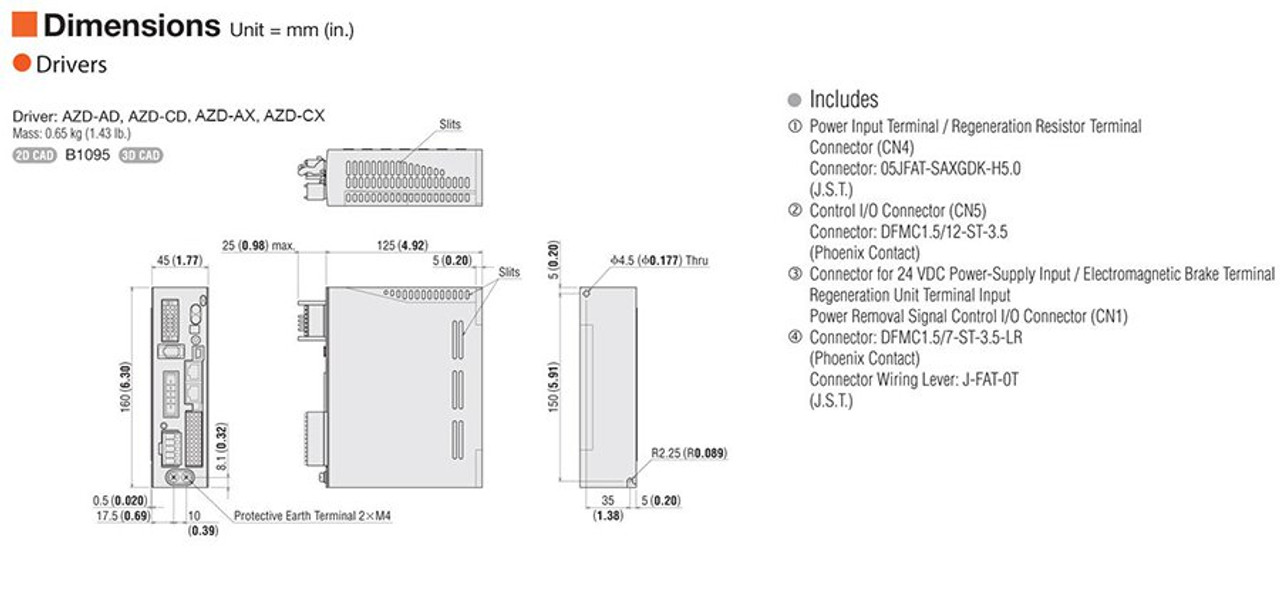 AZ46AAD-TS10-3 - Dimensions