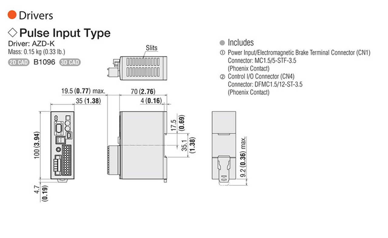 AZ46AK-HP9F-3 - Dimensions