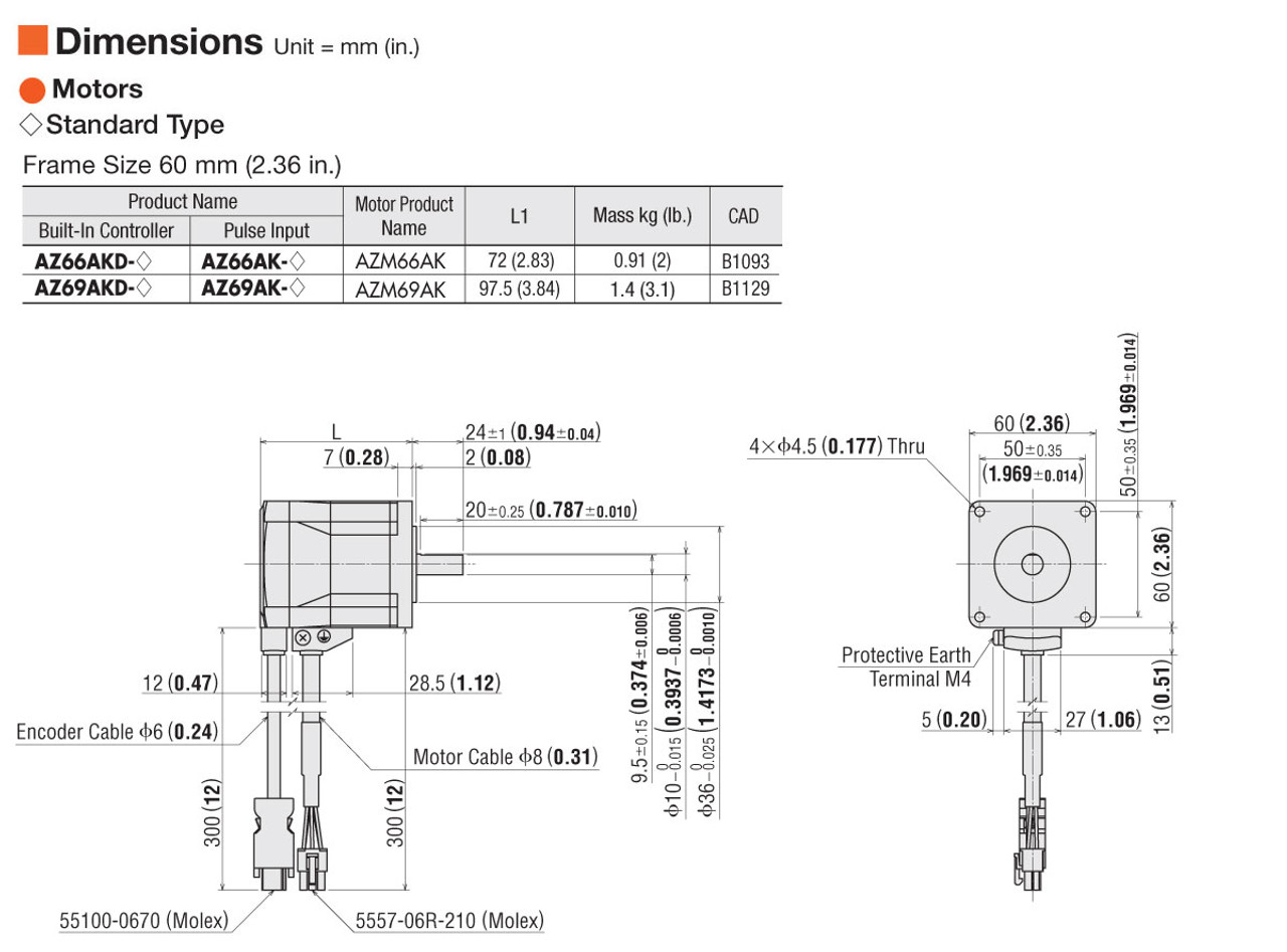 AZ66AKD-3 - Dimensions