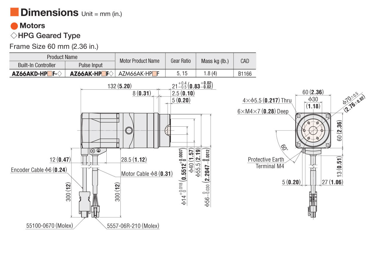 AZM66AK-HP5F - Dimensions