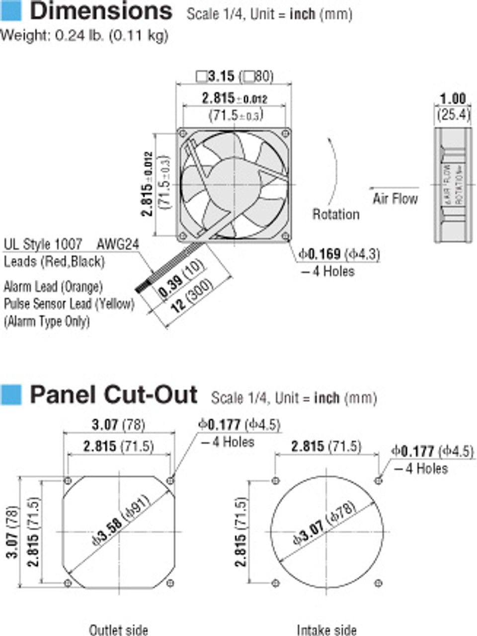 MD825BM-12 - Dimensions