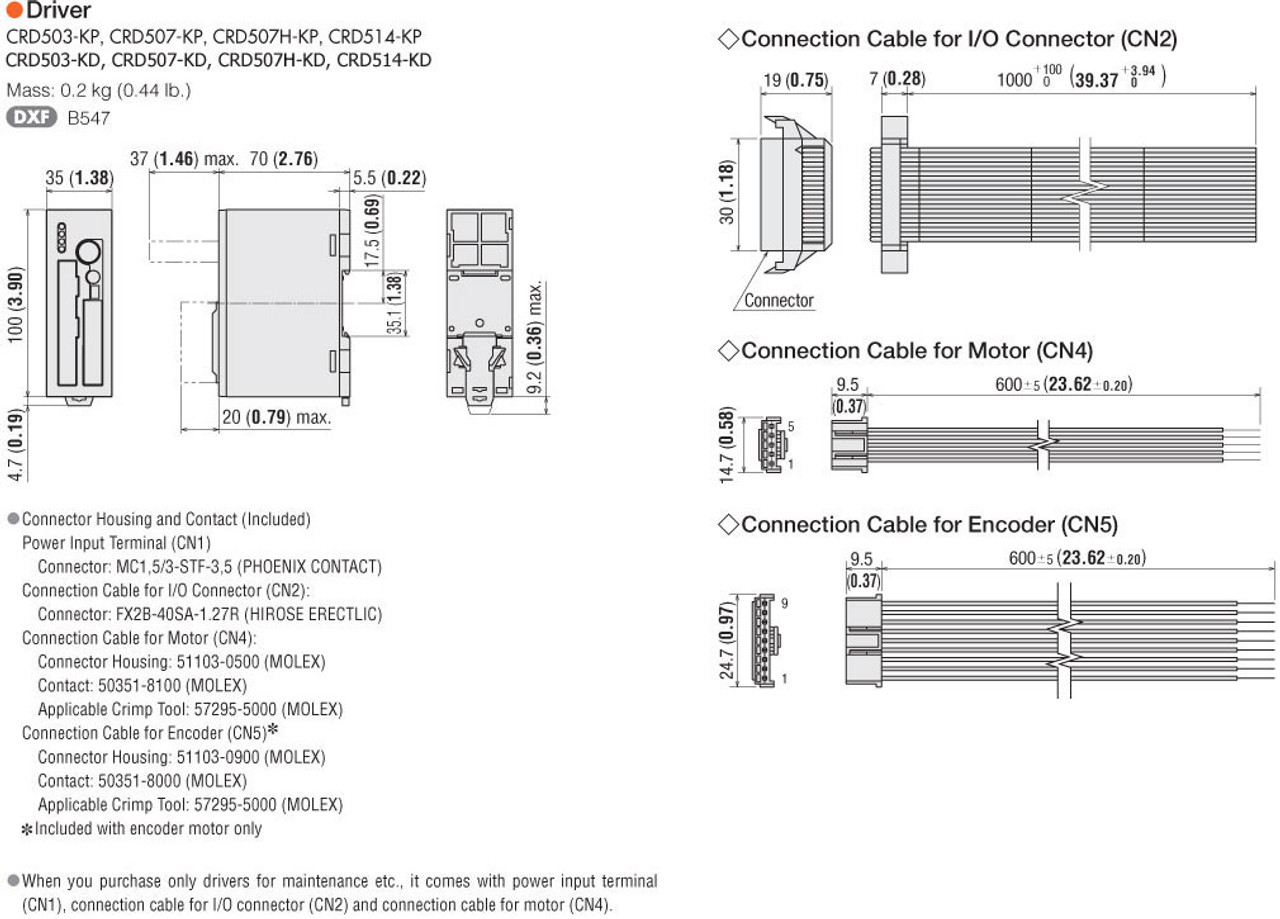 CRK543BKP-T3.6 - Dimensions