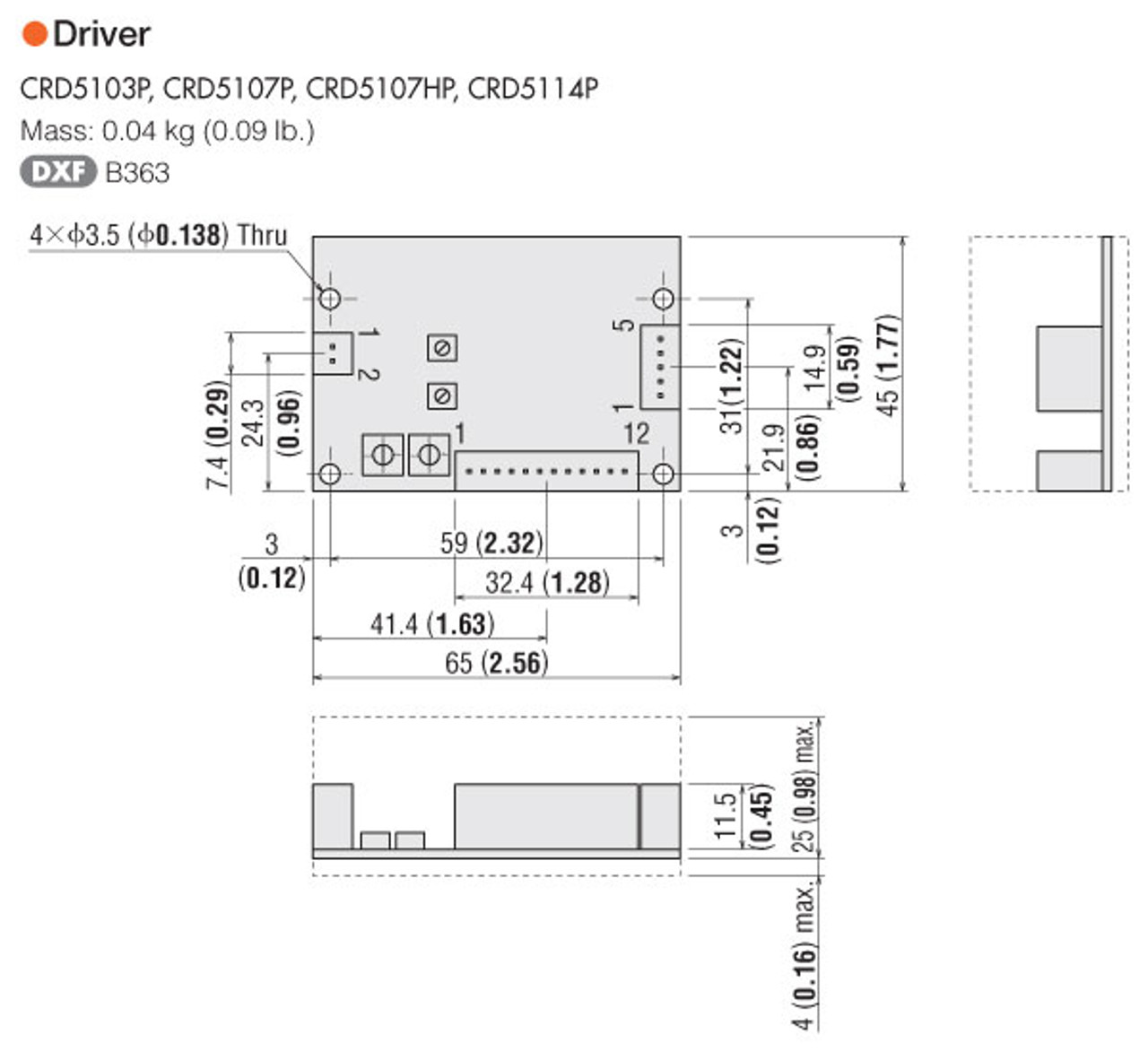 CRK543BP-PS36 - Dimensions