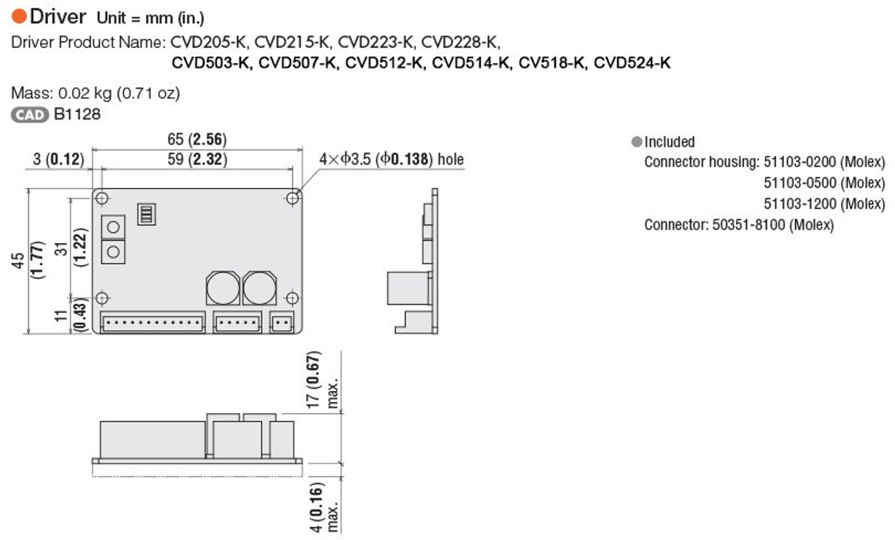 CVK266BK - Dimensions